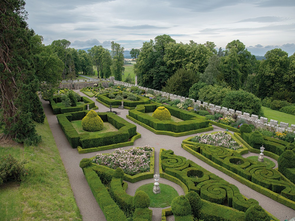 Landscaped gardens at Chillingham Castle
