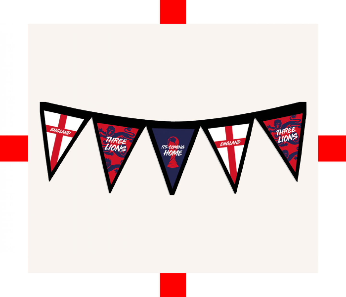 Retro England bunting