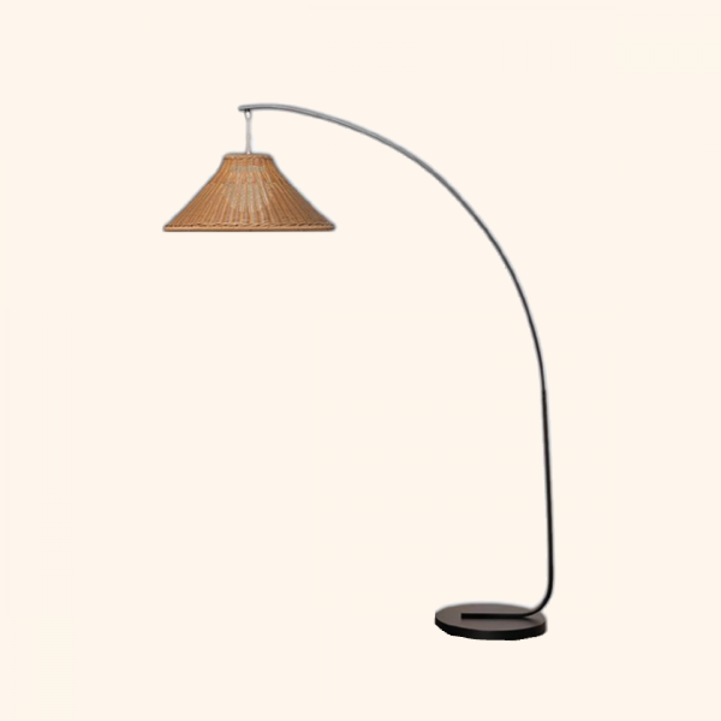 Bellagio Sesame rattan floor lamp