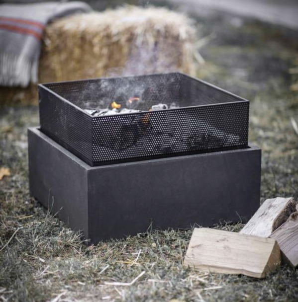 Square fire pit, £180 Garden Trading, stockists regionwide