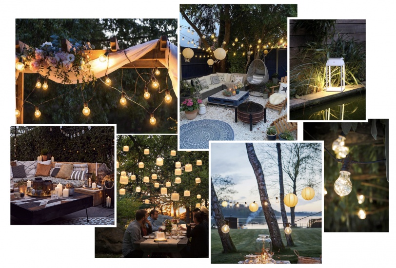 Garden Lights Collage