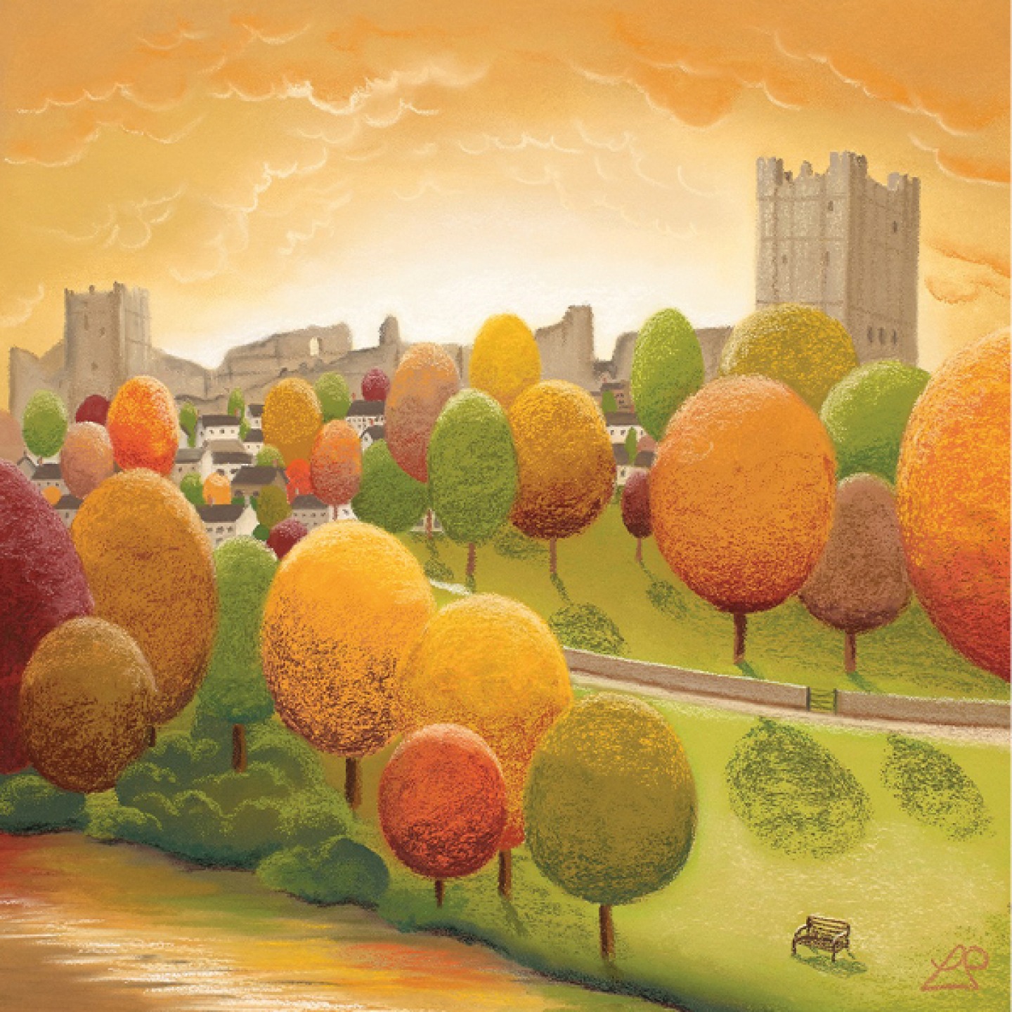 The Golden Glow of Autumn print
