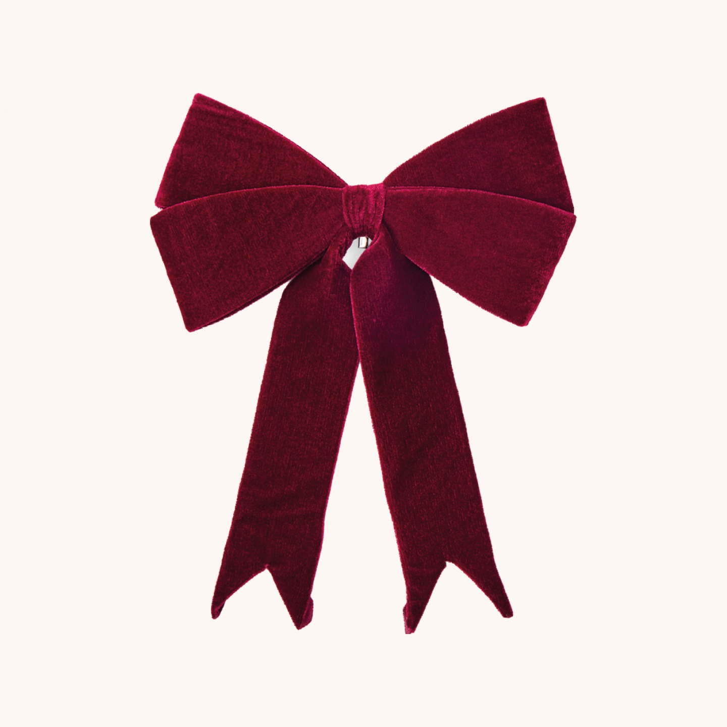 Velvet wired bow