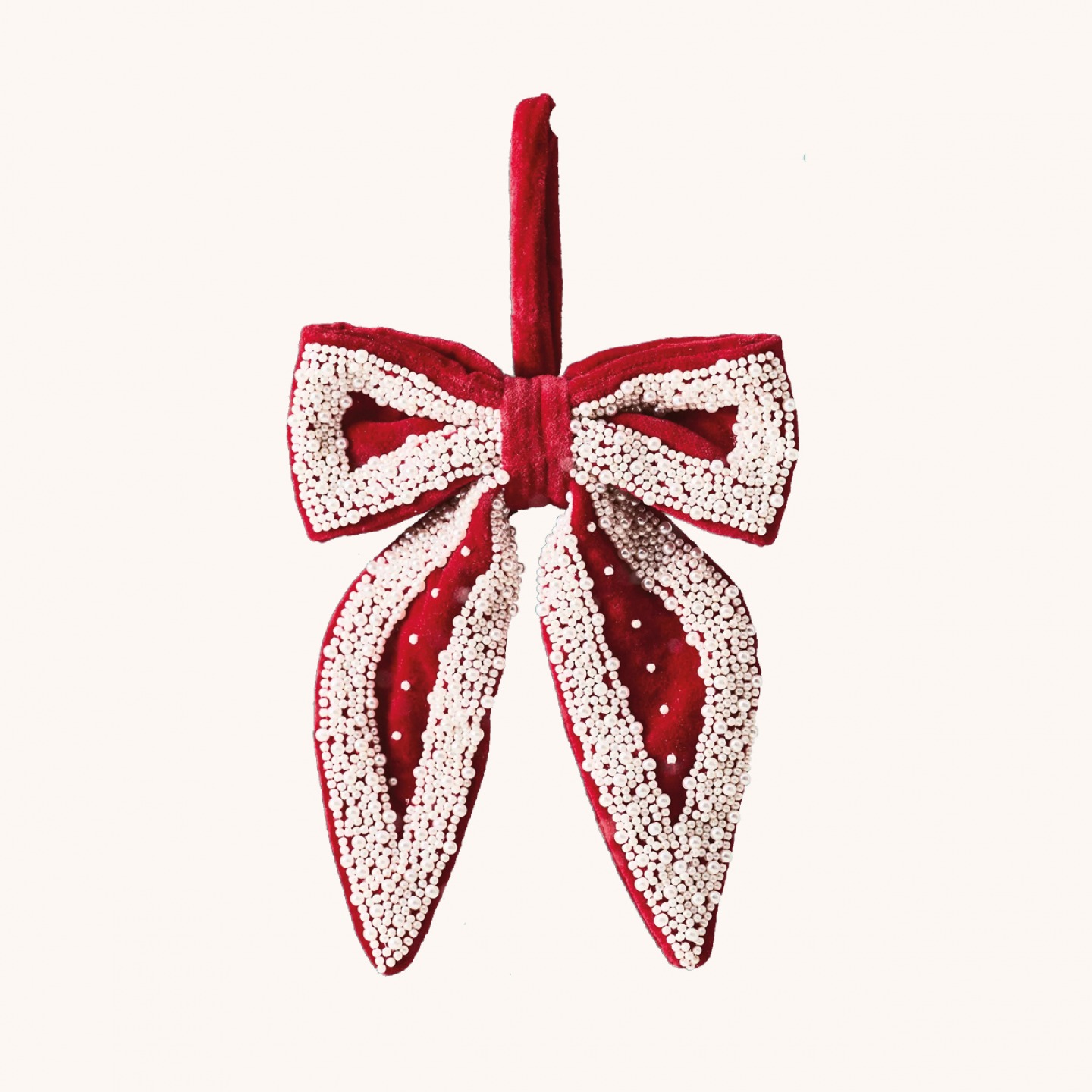 Gigi beaded velvet bow ornament