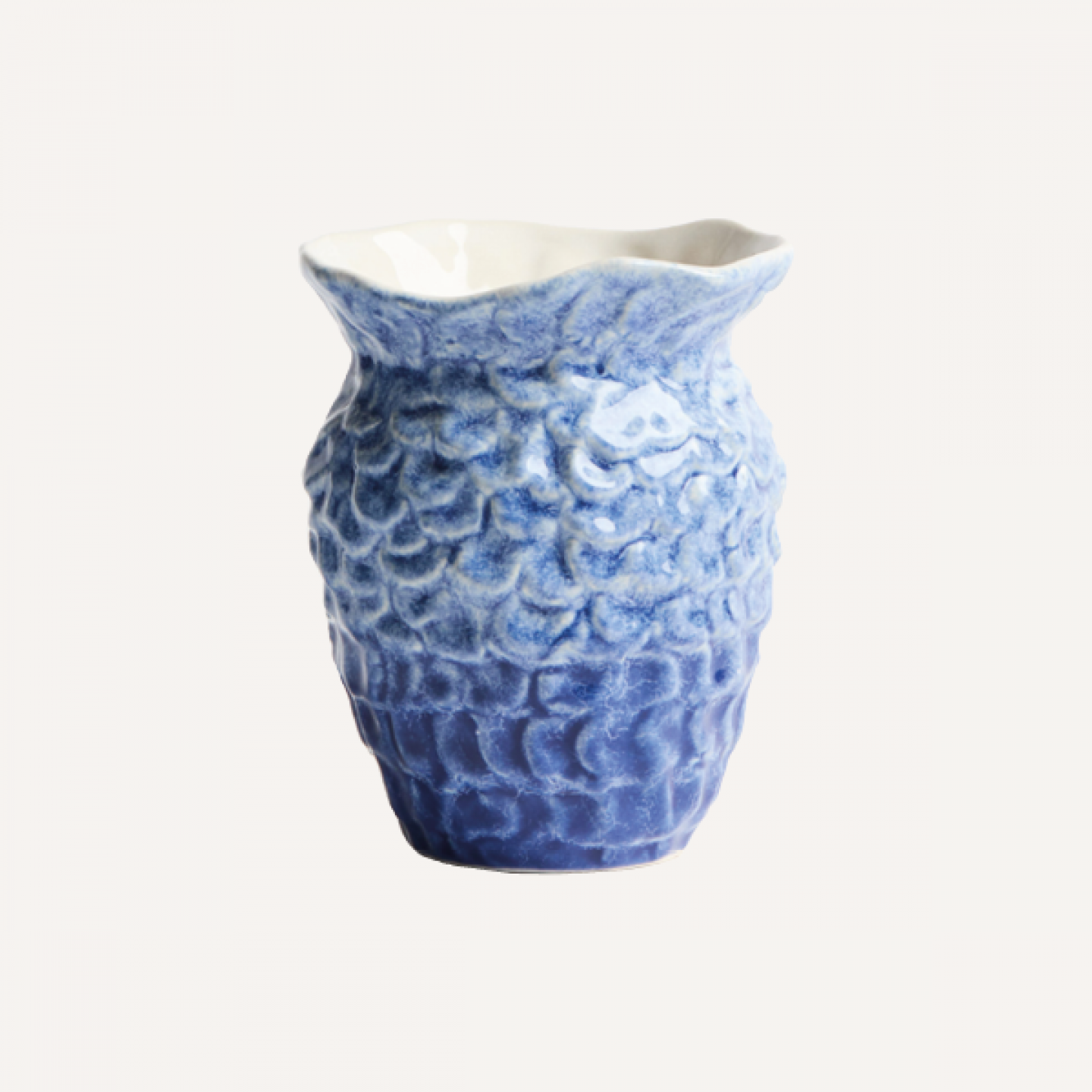 Sea-inspired stoneware vase