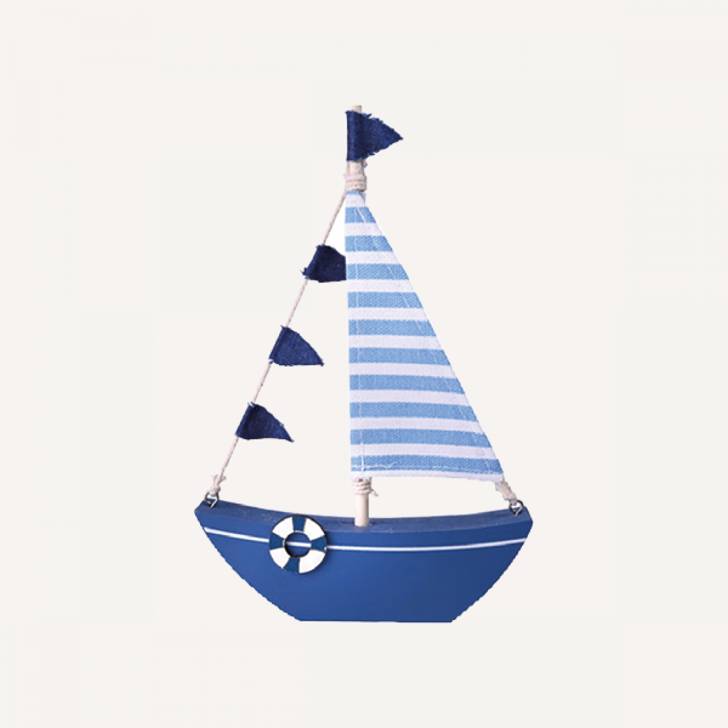 Yacht with bunting