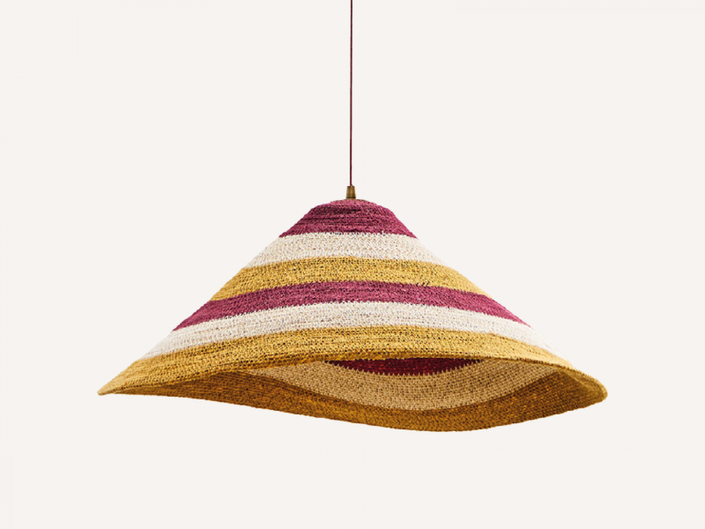 Conical basket pendant shade