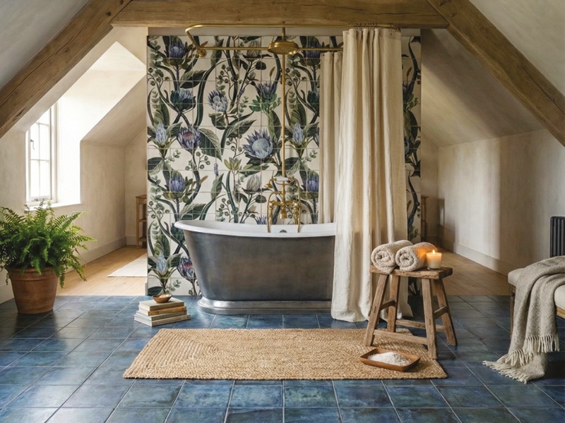 The Prettiest Painterly Tiles for Your Bathroom