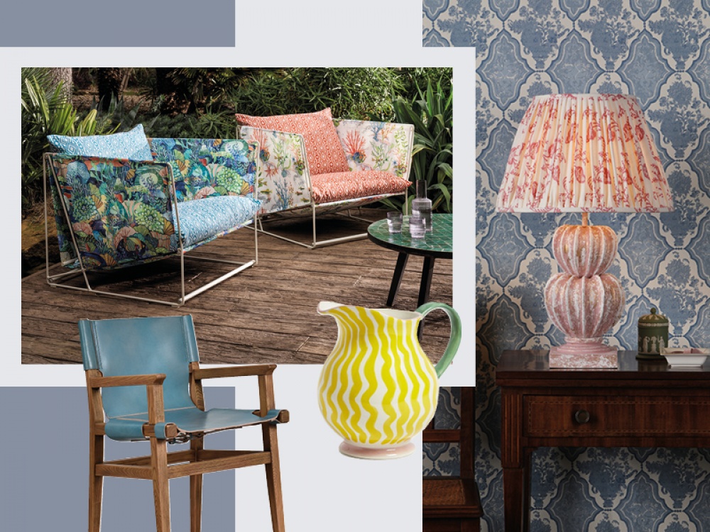 collage of furniture