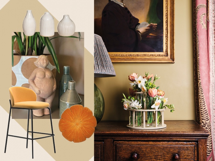 Collage of home furnishings mentioned in the article