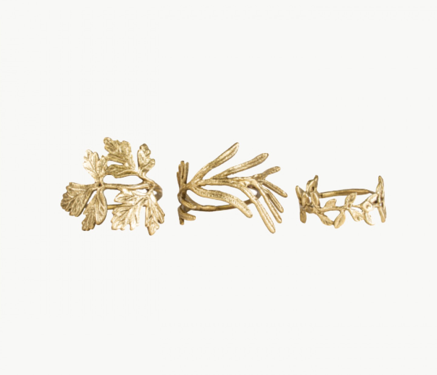 Gold napkin rings