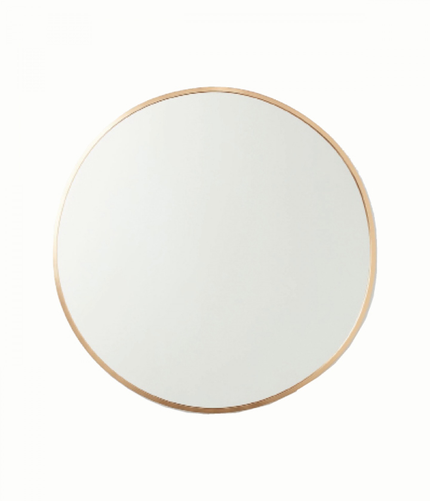 Round gold mirror