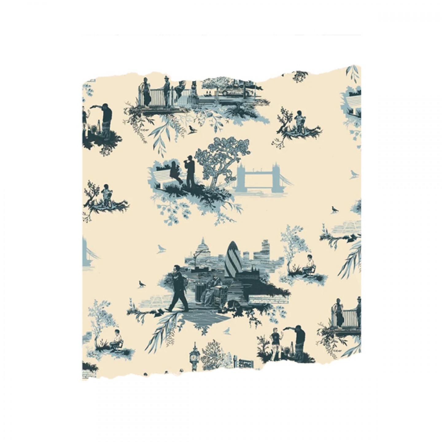London toile wallpaper