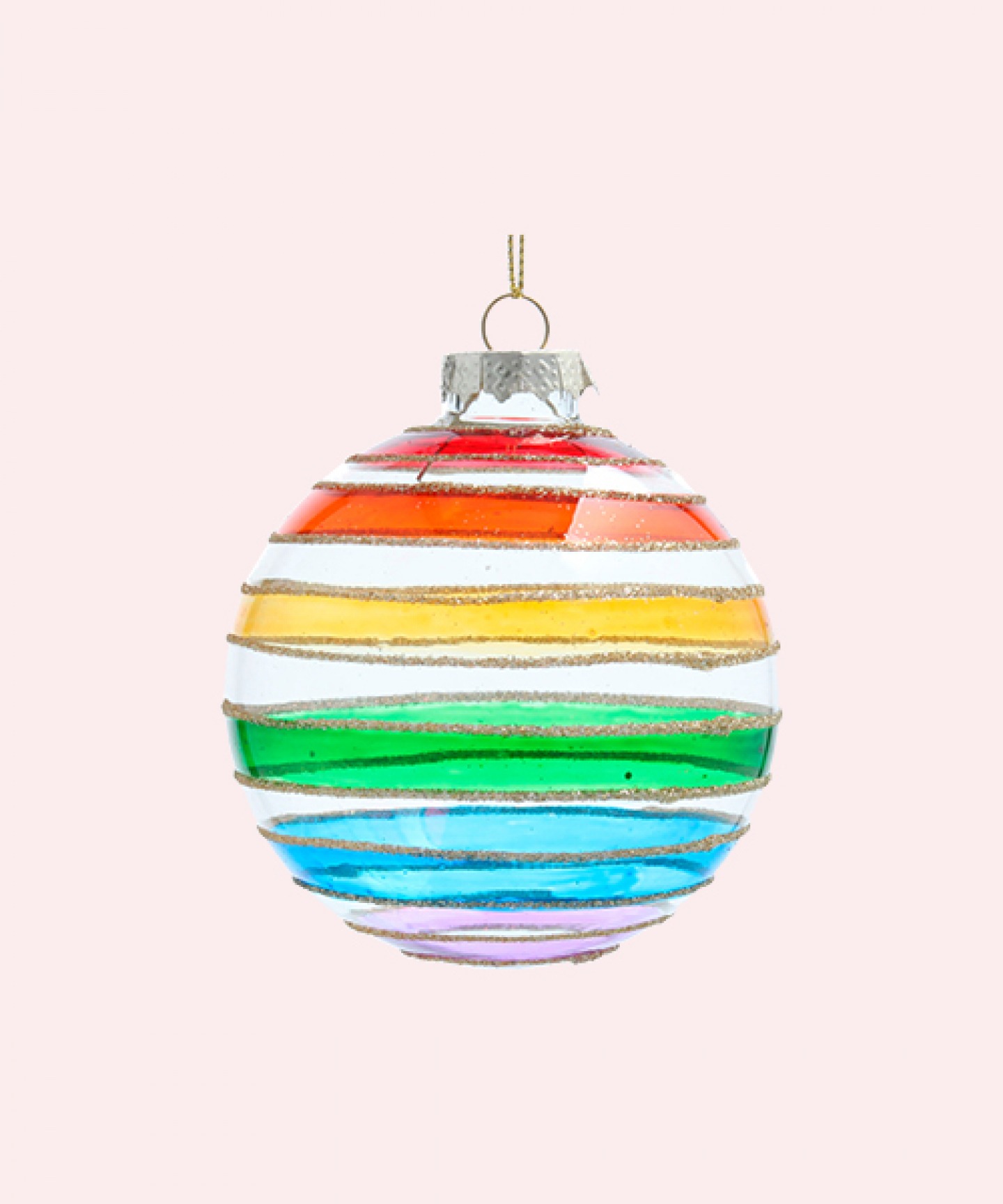Clear bauble with stripes