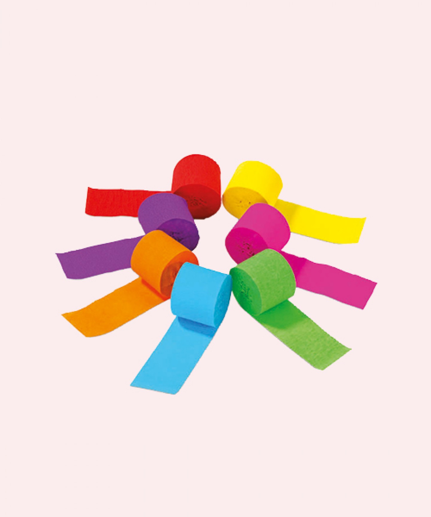 Rainbow paper streamers