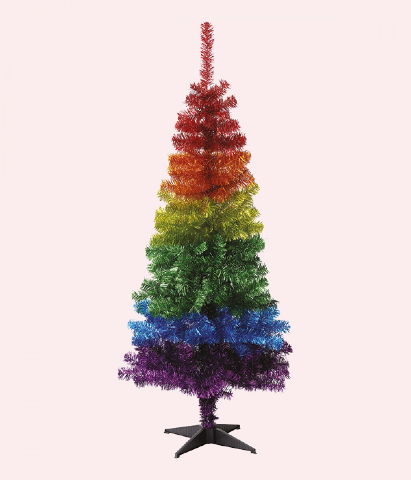 rainbow coloured artificial tree