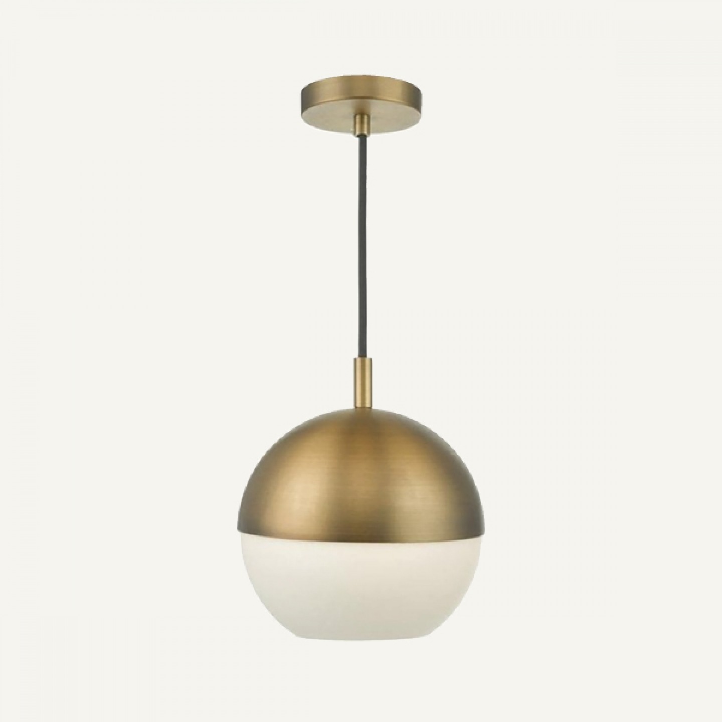 Aged brass pendant light