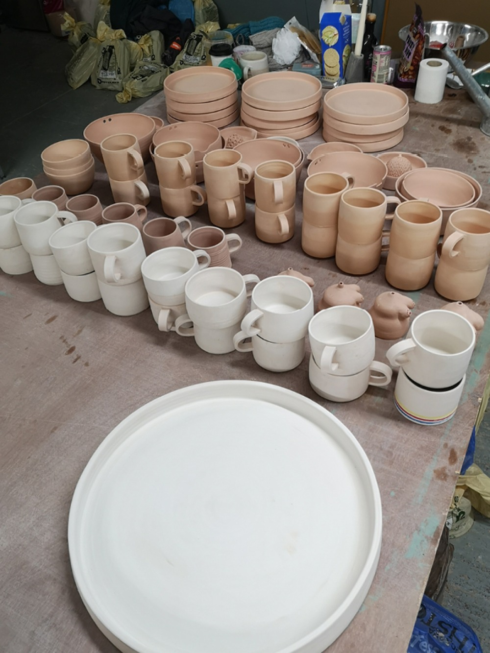 pottery before paint and glaze