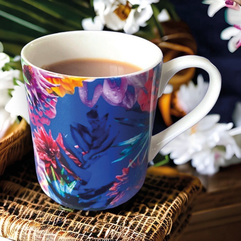 Bright floral mug