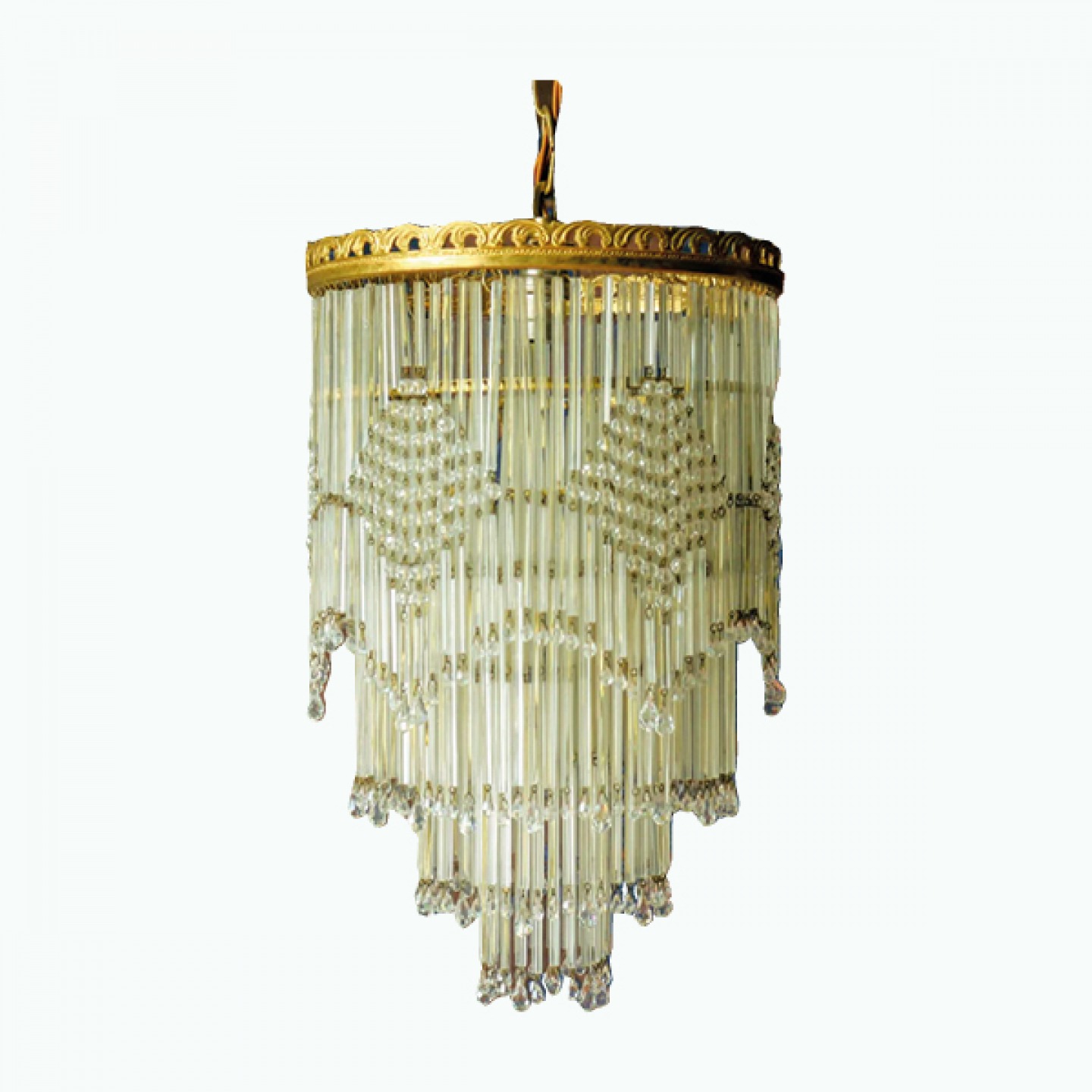 Fully restored Art Deco-style vintage chandelier