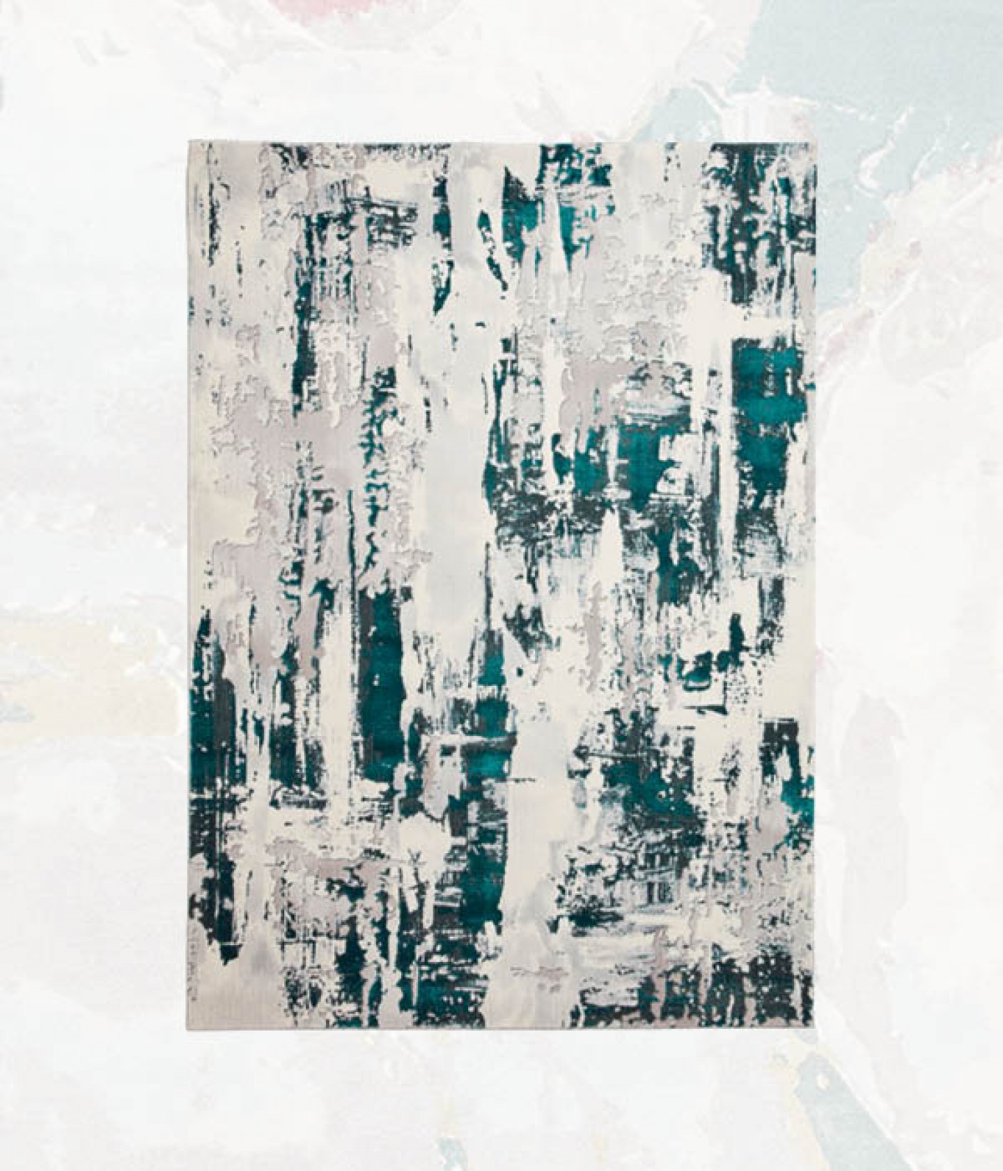 Apollo grey and green rug