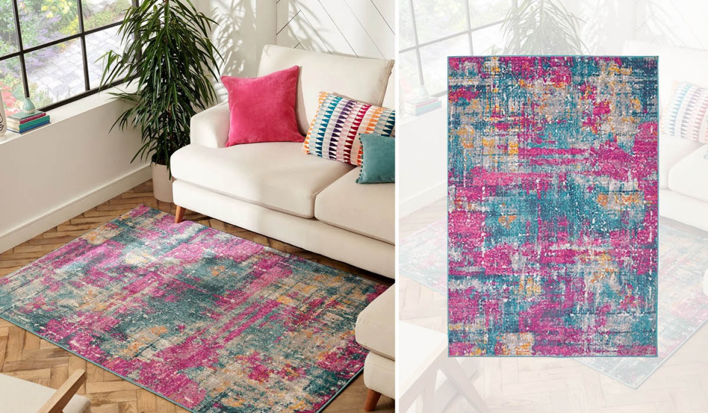 Bright abstract rug