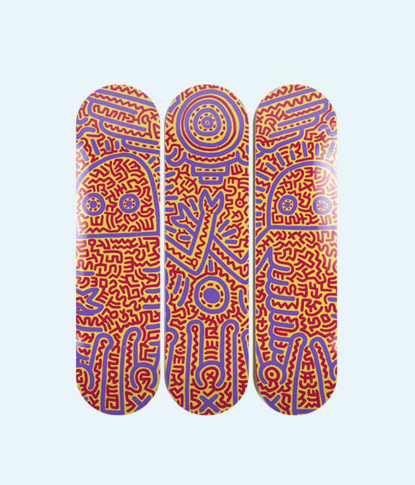 Keith Haring Untitled 1984 Triptych Art Edition Skateboards