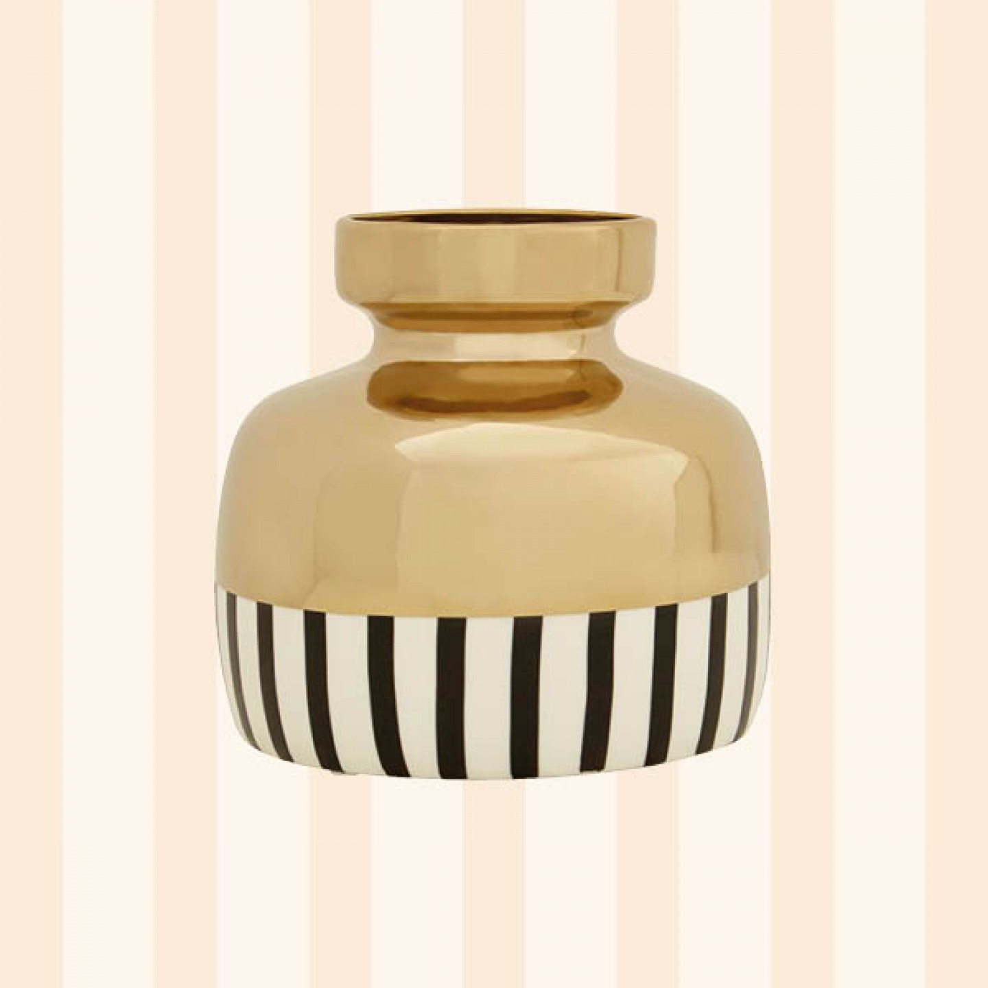 Estee medium ceramic striped vase