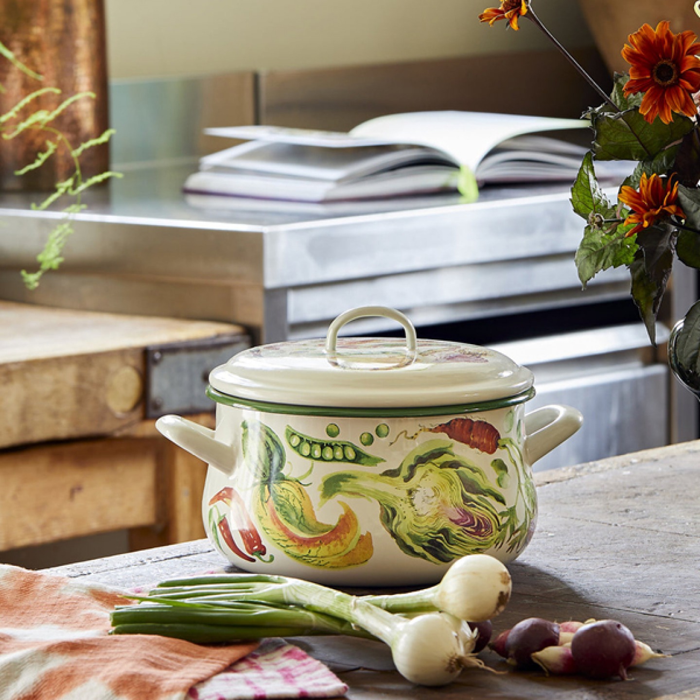 Mixed Vegetable enamel cooking pot