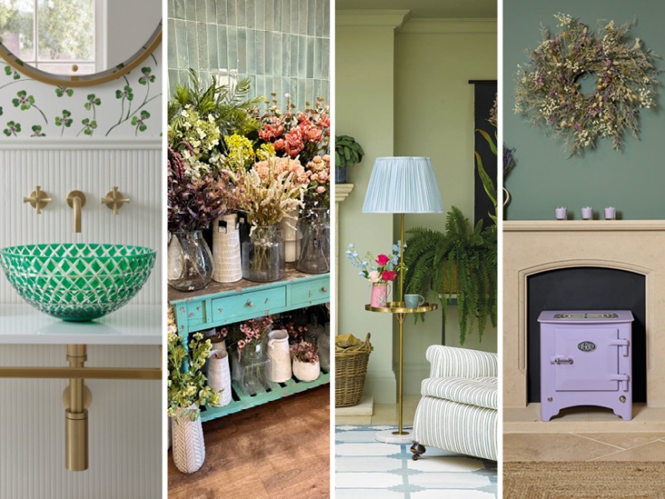 4 interior images showcasing design elements