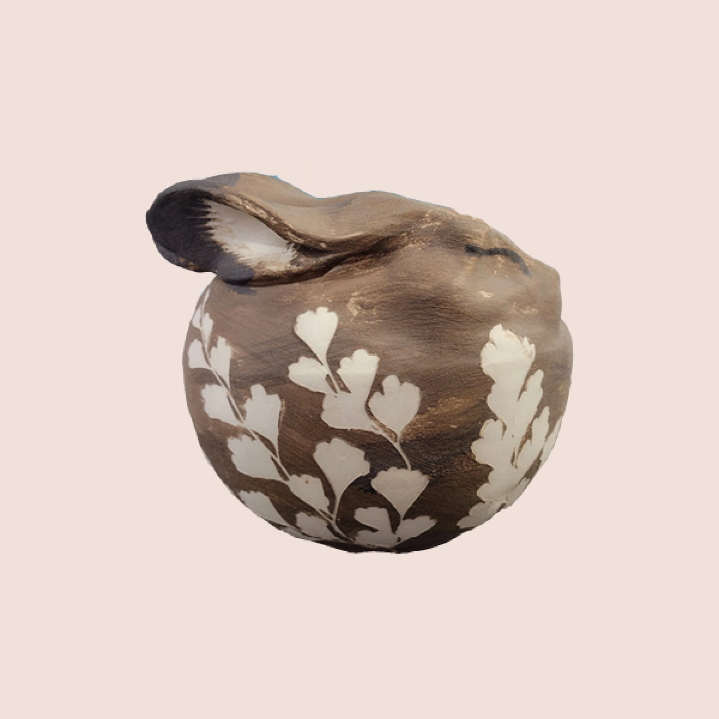 Botanical hare sculpture