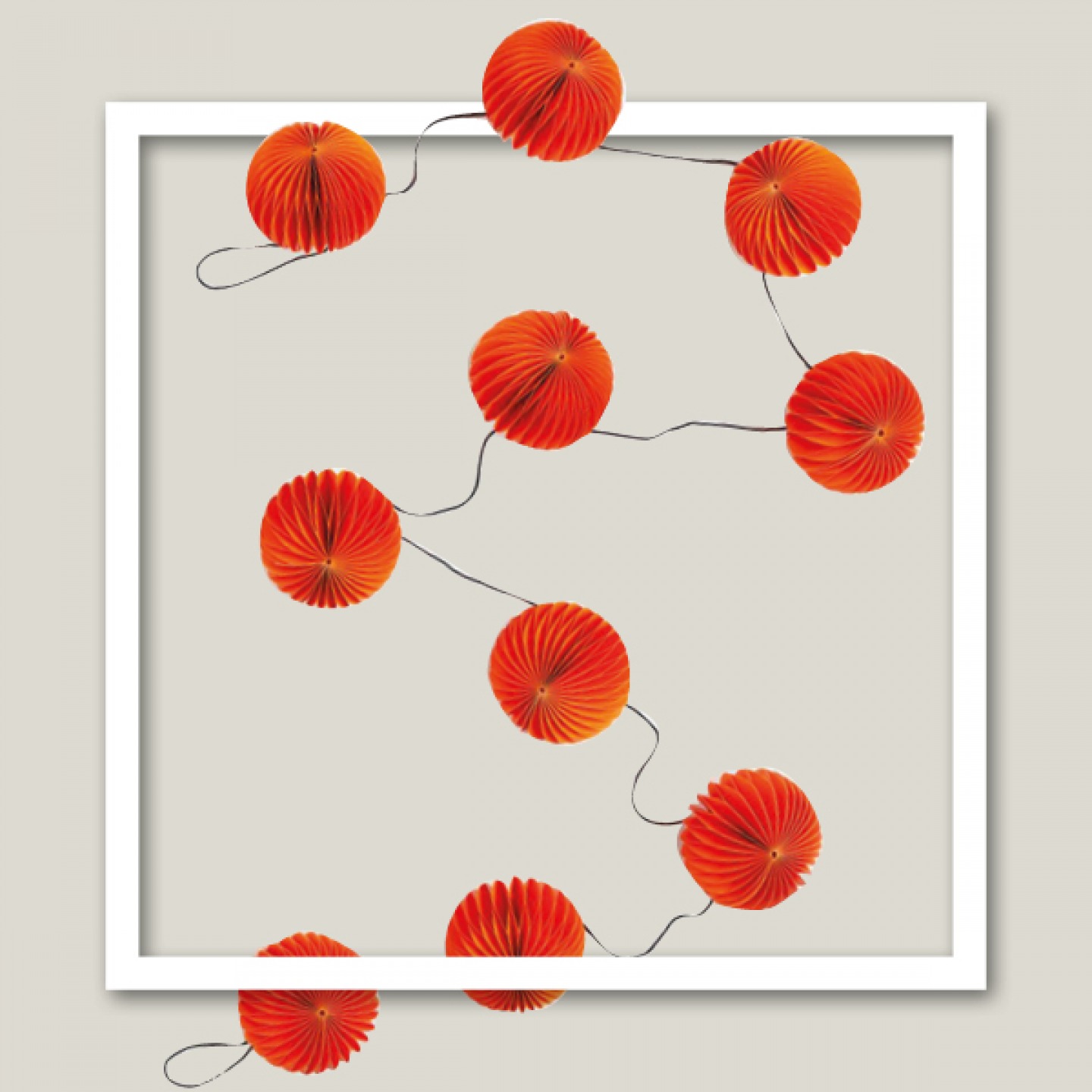 Honeycomb paper garland
