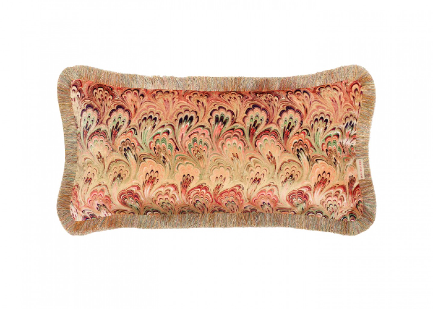 Oblong velvet cushion
