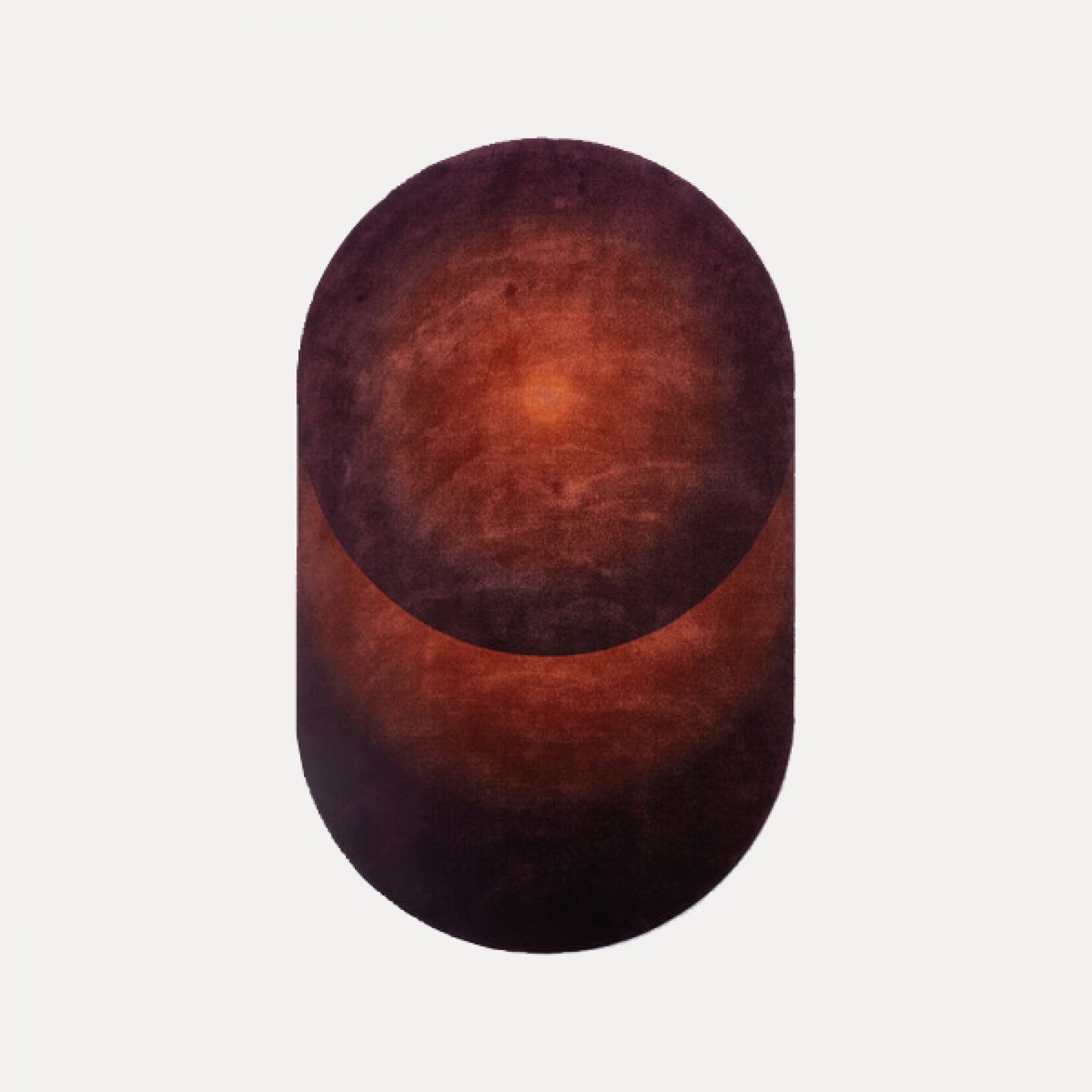 Optical oval rug