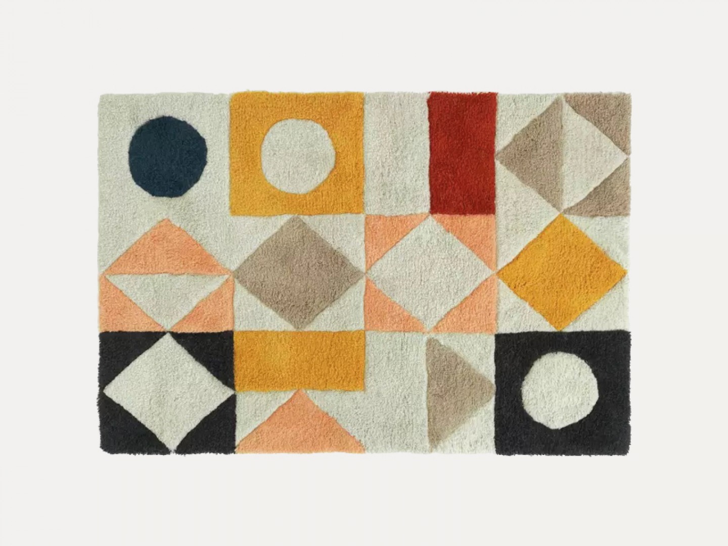 Geometric flatweave wool rug