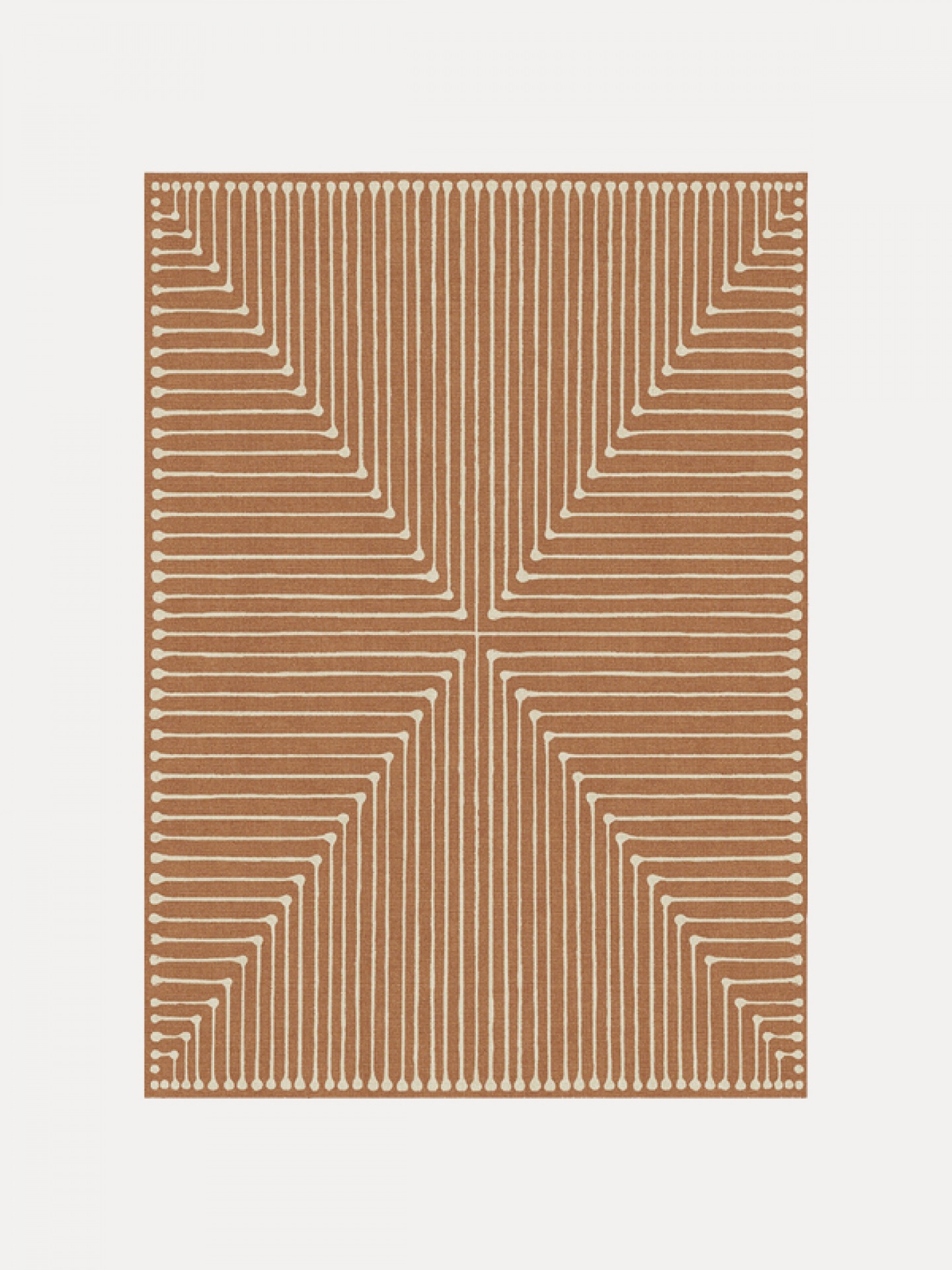Inkdrop copper rug