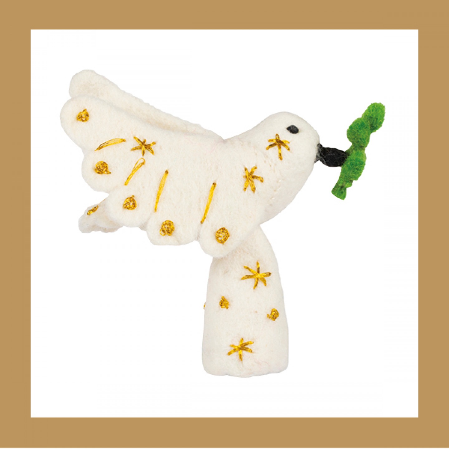 Felt dove tree topper