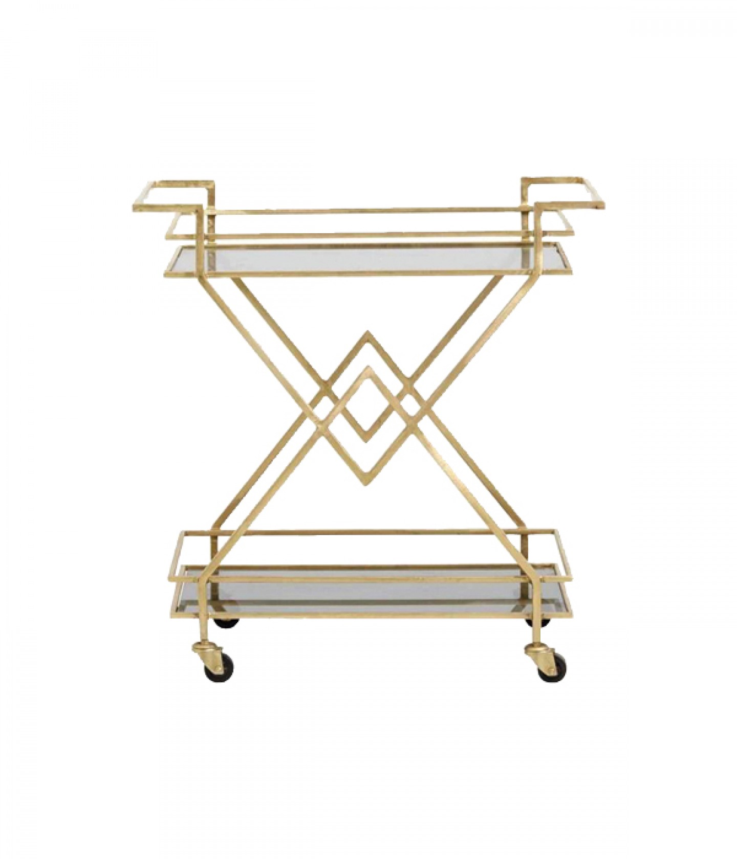 Nordal brass Art Deco trolley
