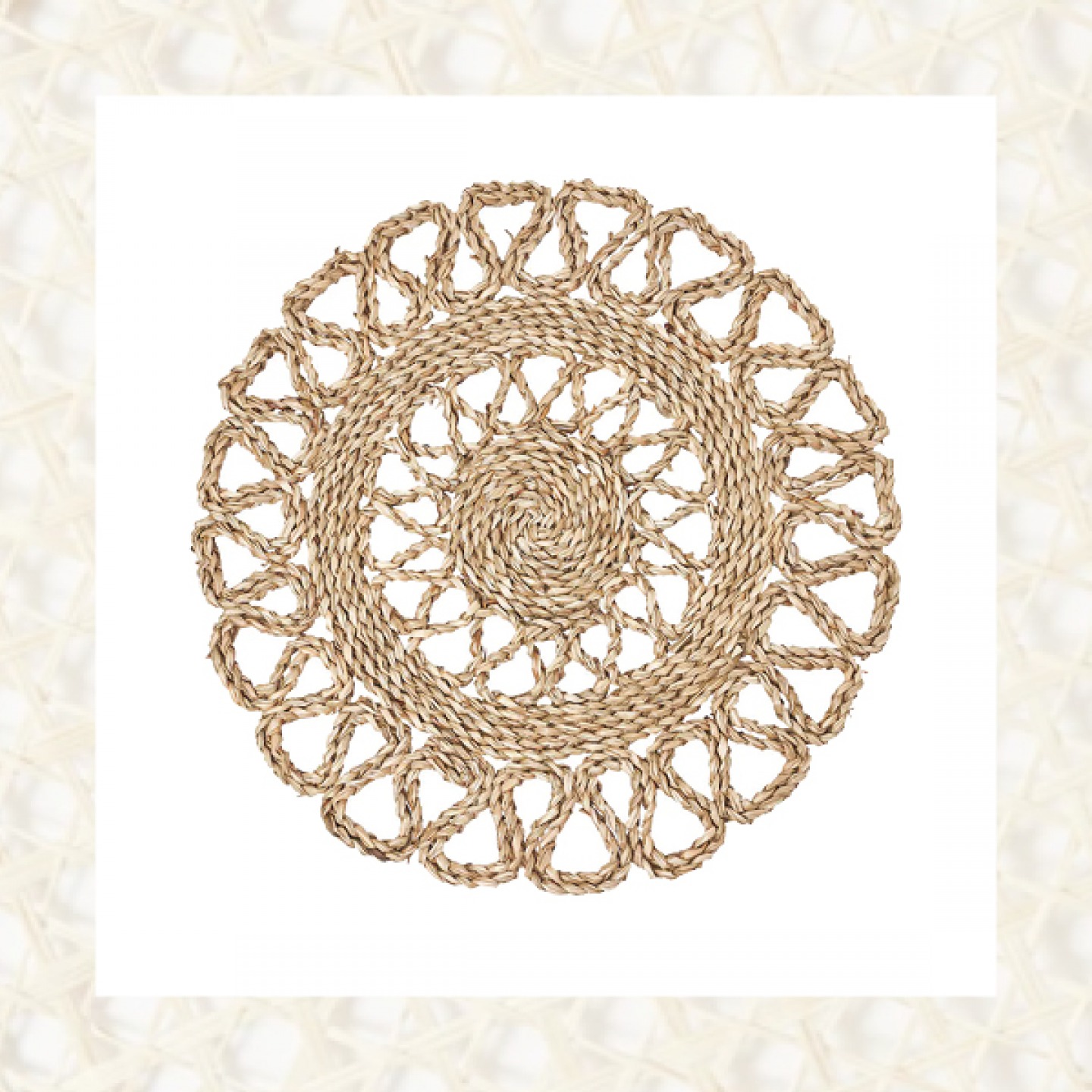 Natural handwoven placemat