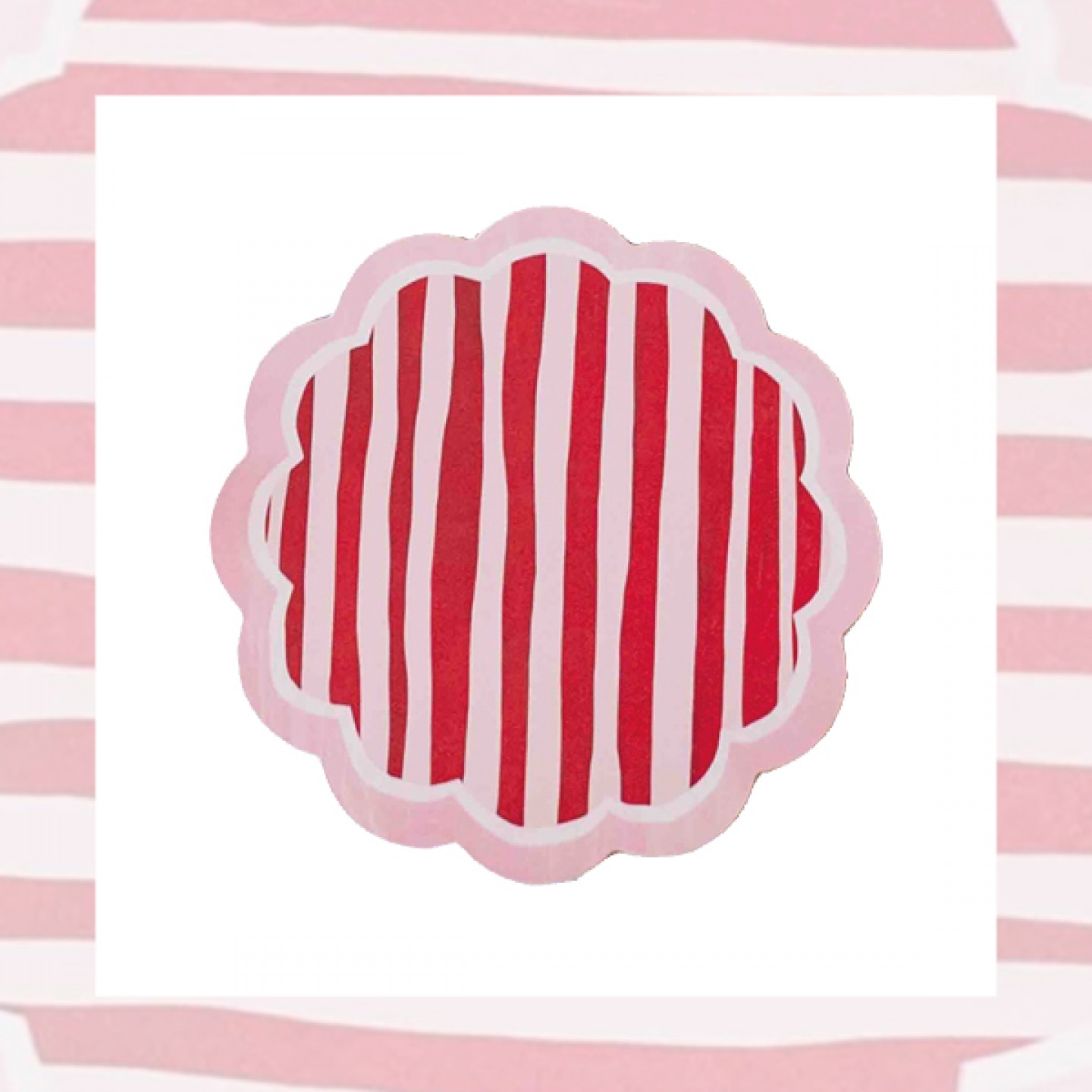 Striped scallop placemat