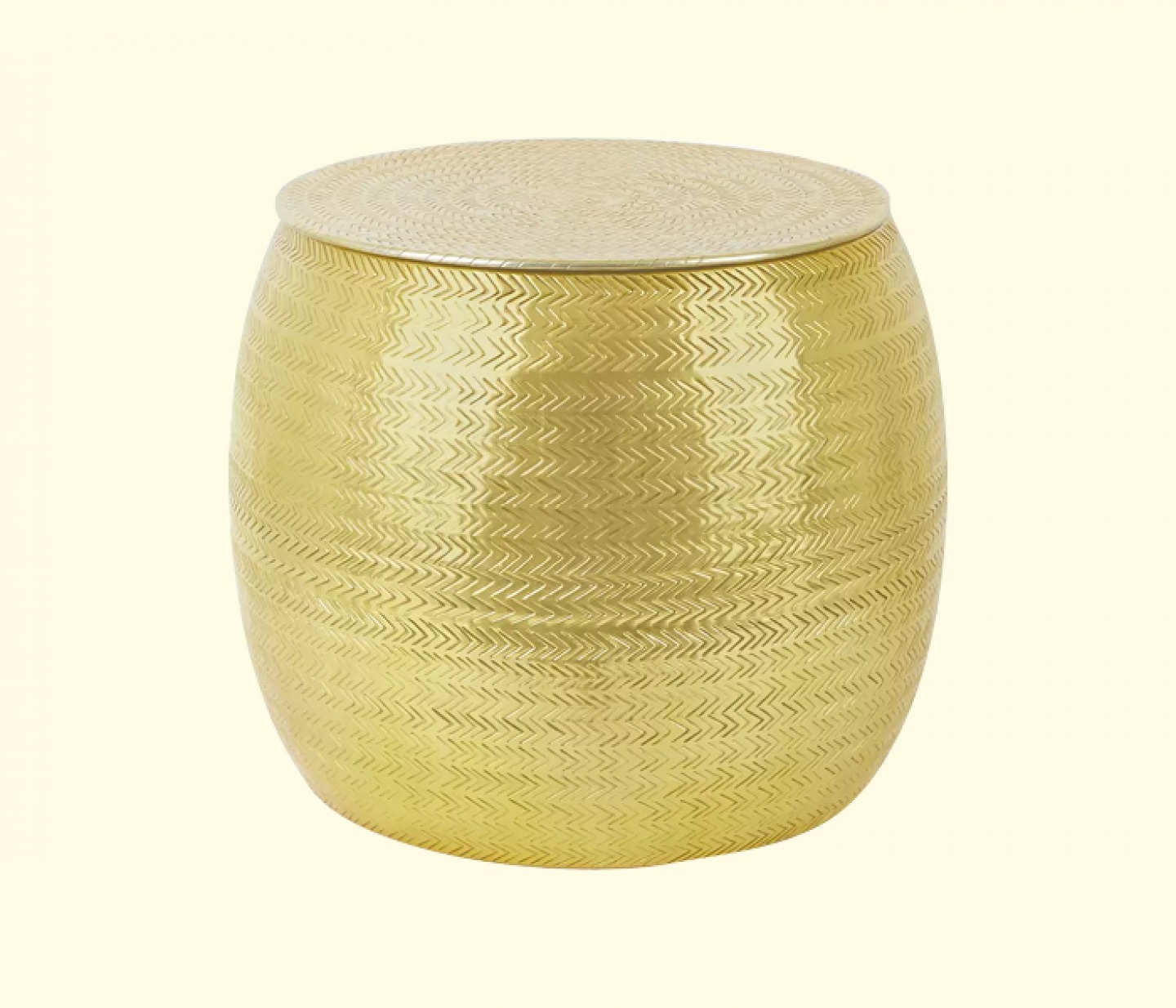 Brass storage side table