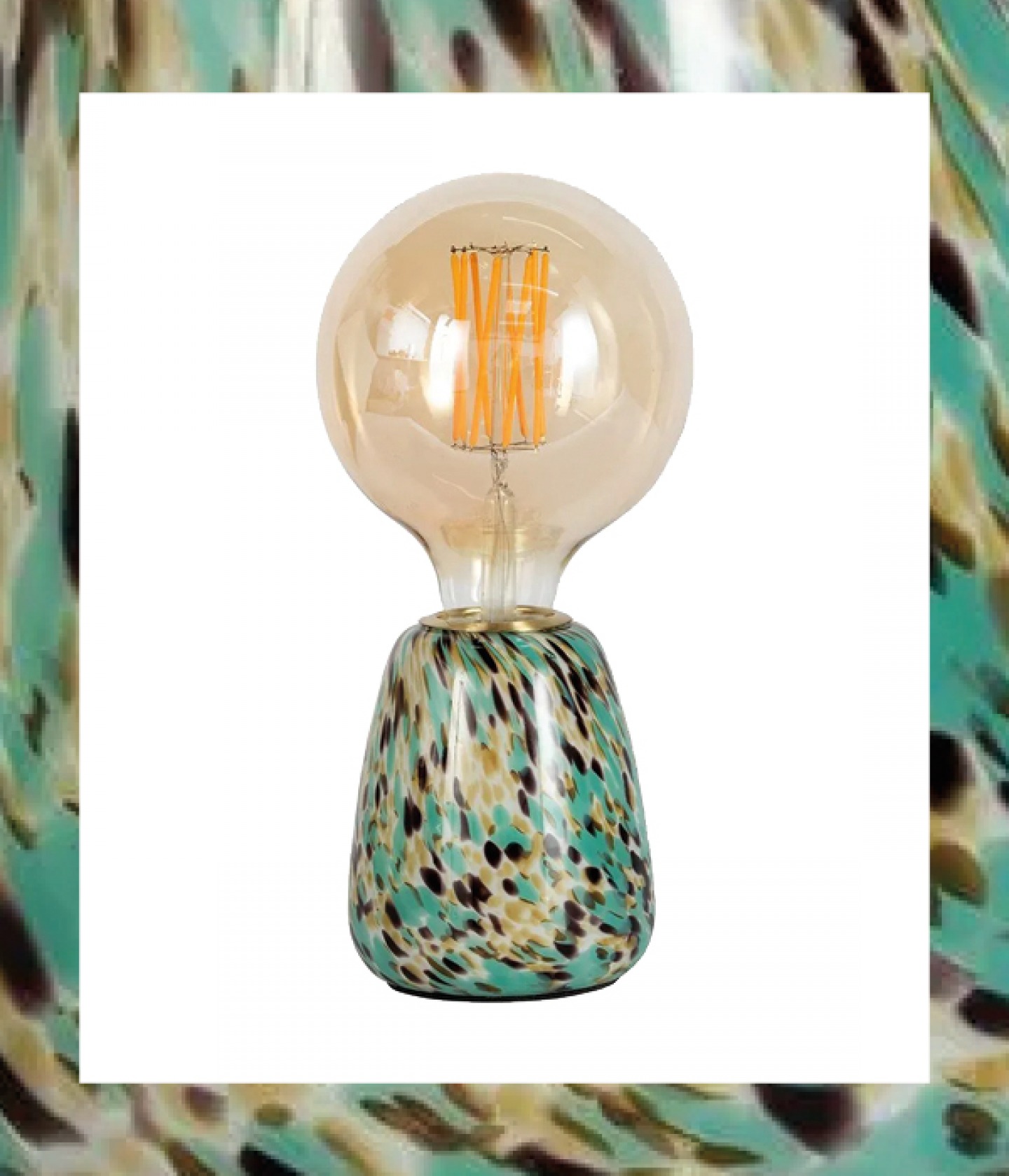 Confetti glass table lamp