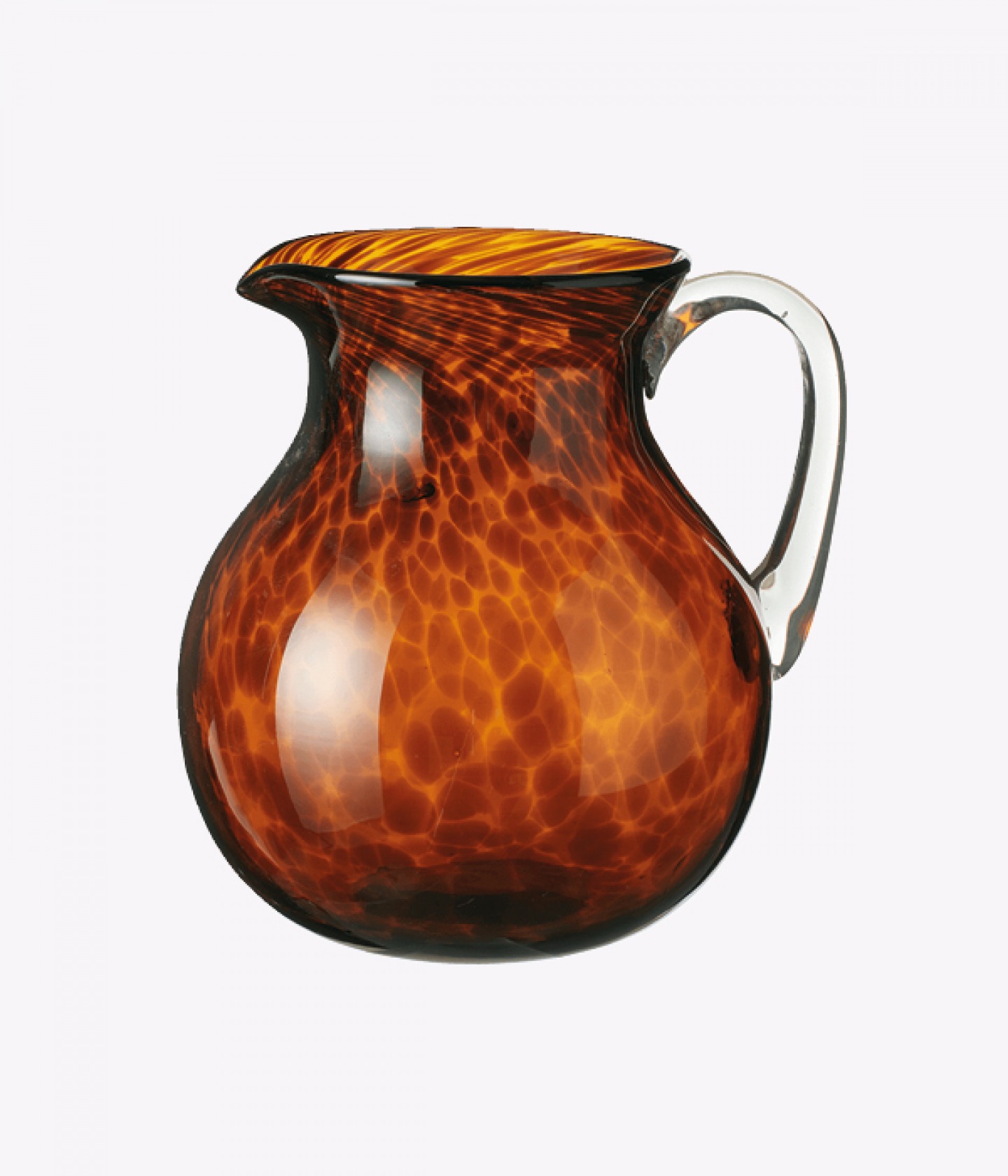 Tortoiseshell glass jug
