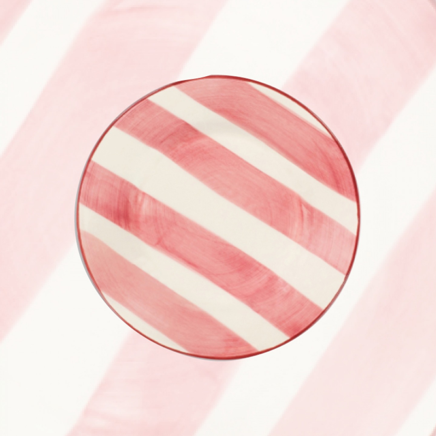 Stripe tea plate