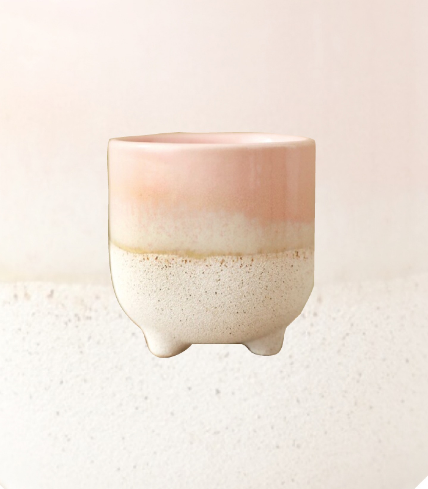 Pink glazed egg cup