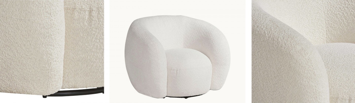 Bouclé Swivel chair