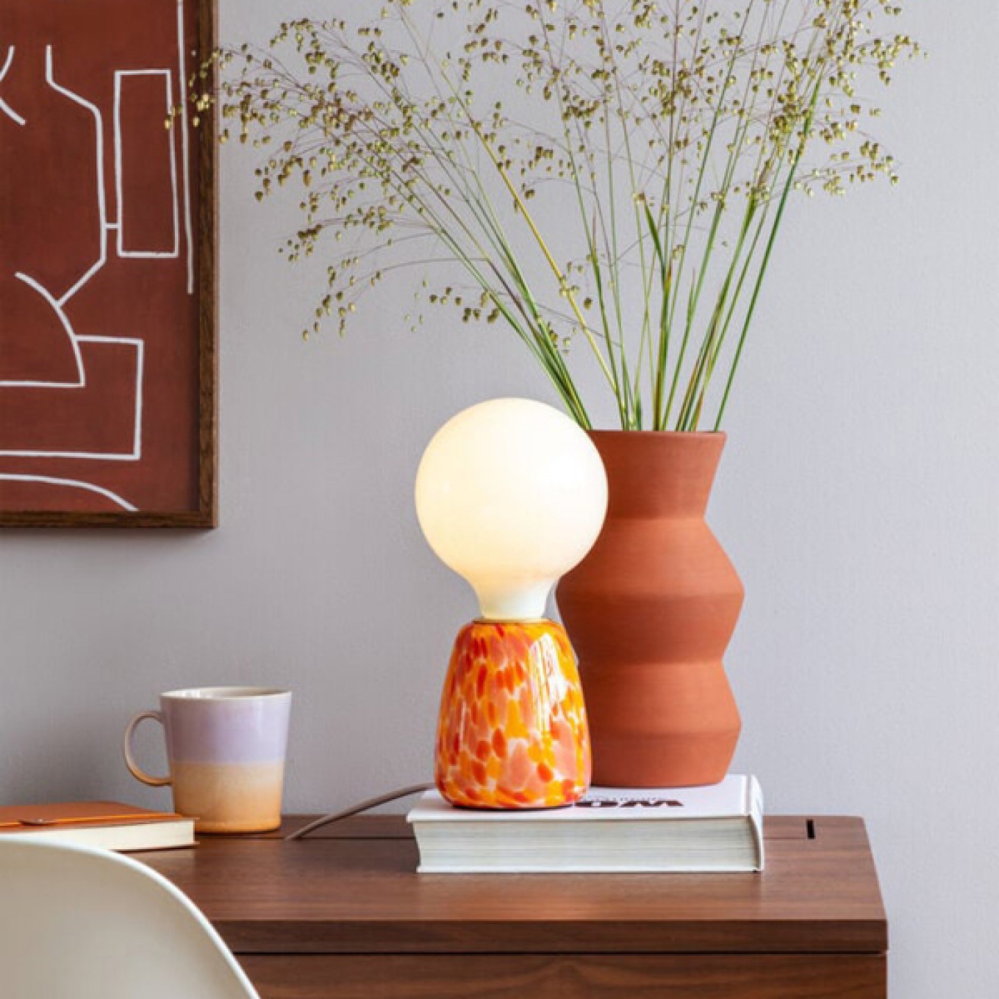 Confetti glass table lamp