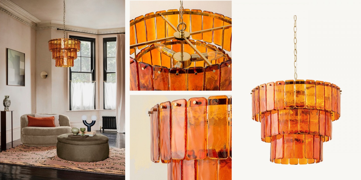 Glass chandelier