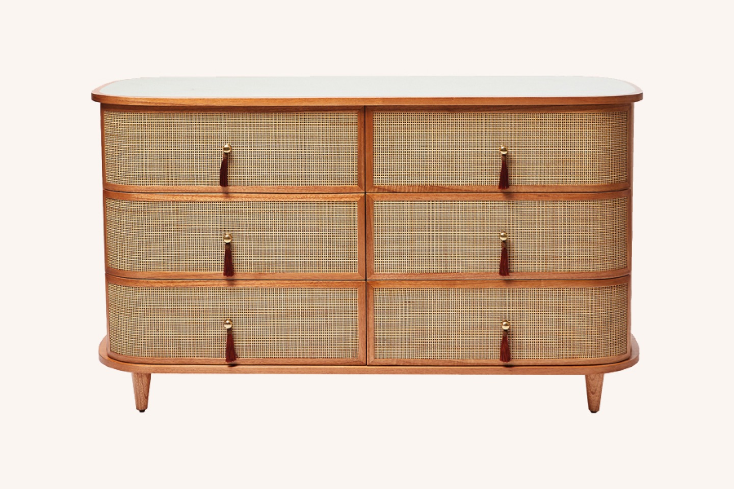 Kinship rattan double chest of drawers