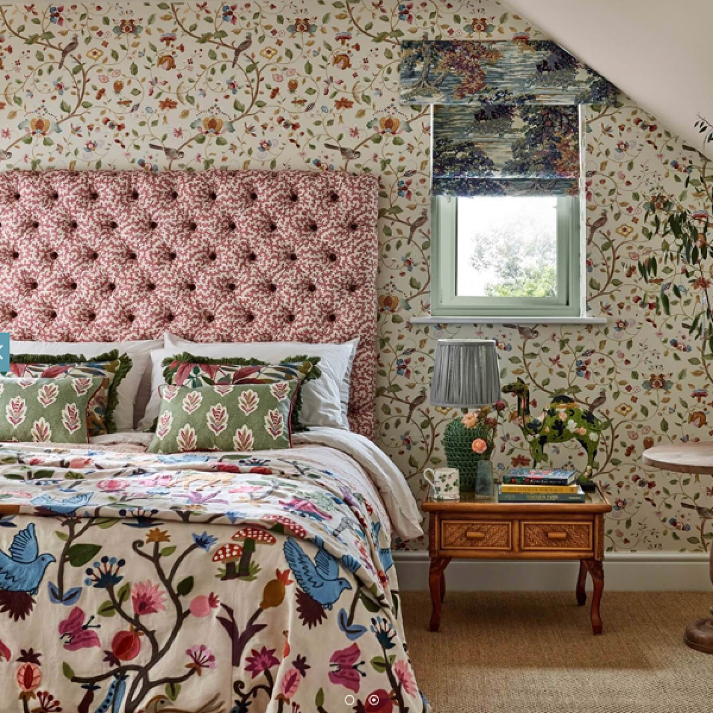 April’s Garden wallpaper in Teal